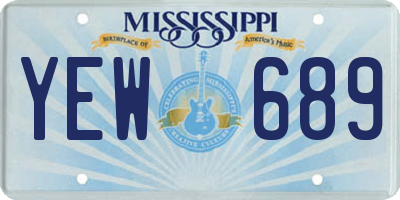 MS license plate YEW689