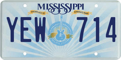 MS license plate YEW714