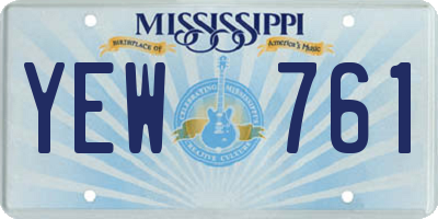 MS license plate YEW761