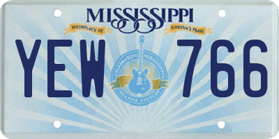 MS license plate YEW766