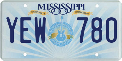 MS license plate YEW780