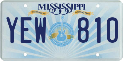 MS license plate YEW810