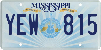 MS license plate YEW815