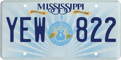 MS license plate YEW822
