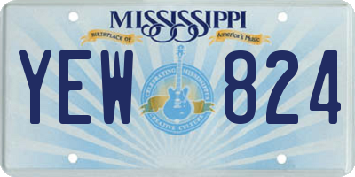 MS license plate YEW824