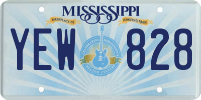 MS license plate YEW828