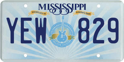 MS license plate YEW829