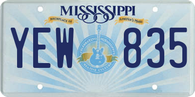 MS license plate YEW835