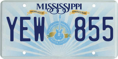 MS license plate YEW855