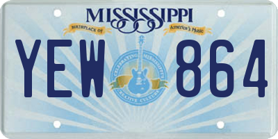 MS license plate YEW864
