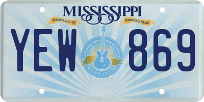 MS license plate YEW869