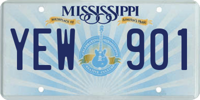 MS license plate YEW901