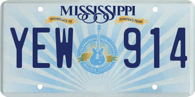 MS license plate YEW914