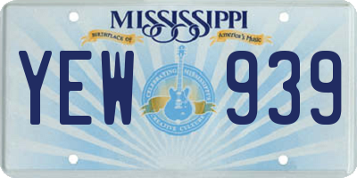 MS license plate YEW939
