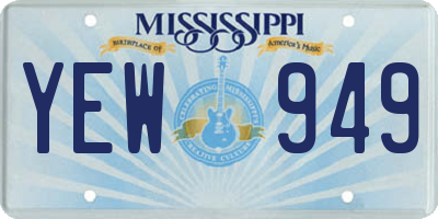 MS license plate YEW949