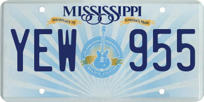 MS license plate YEW955