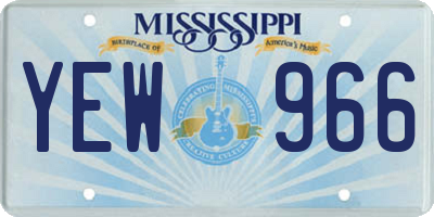 MS license plate YEW966