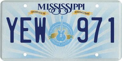 MS license plate YEW971