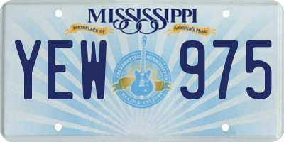 MS license plate YEW975