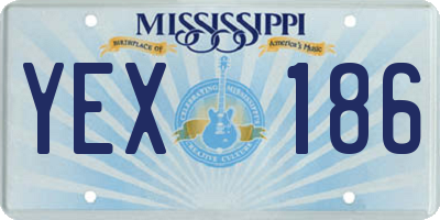MS license plate YEX186