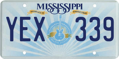 MS license plate YEX339