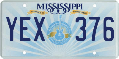 MS license plate YEX376