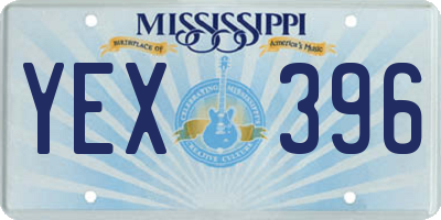 MS license plate YEX396