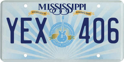 MS license plate YEX406