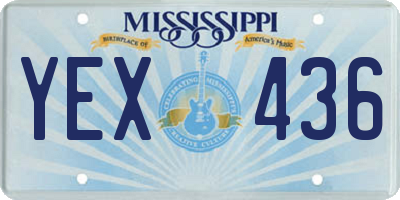 MS license plate YEX436