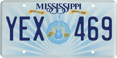 MS license plate YEX469