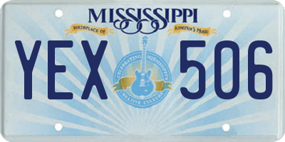 MS license plate YEX506