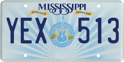 MS license plate YEX513