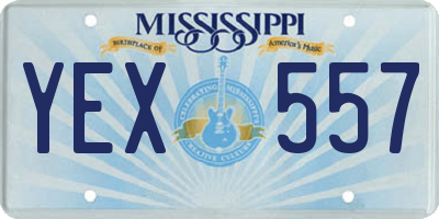 MS license plate YEX557