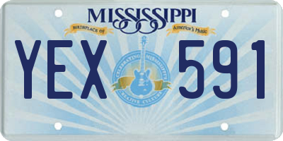 MS license plate YEX591
