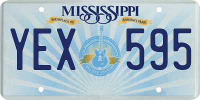 MS license plate YEX595