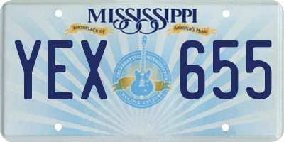 MS license plate YEX655
