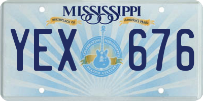 MS license plate YEX676