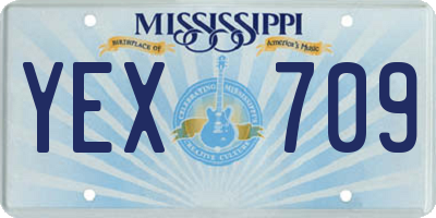 MS license plate YEX709