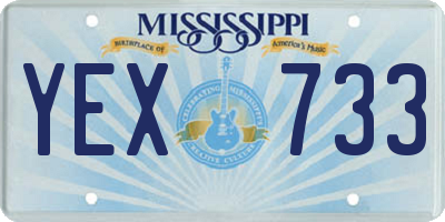 MS license plate YEX733