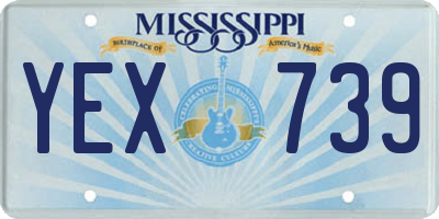 MS license plate YEX739