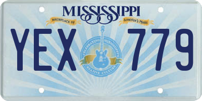 MS license plate YEX779