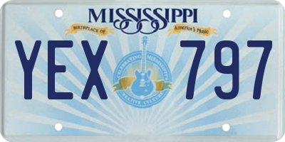 MS license plate YEX797