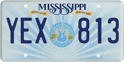 MS license plate YEX813