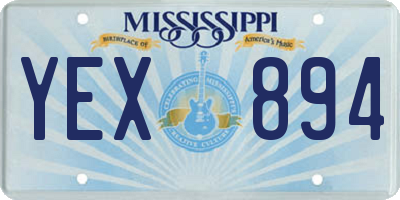 MS license plate YEX894