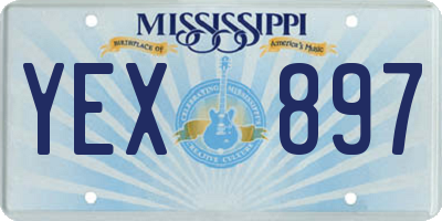 MS license plate YEX897