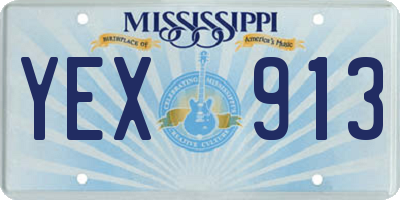 MS license plate YEX913
