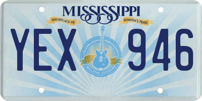 MS license plate YEX946