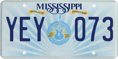 MS license plate YEY073