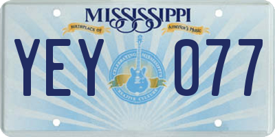 MS license plate YEY077