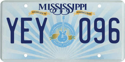 MS license plate YEY096